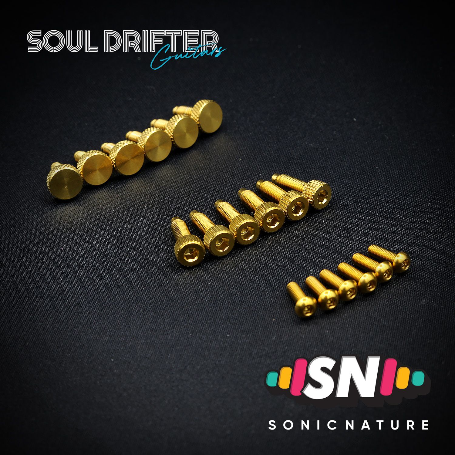 Sonic Nature GR5 Titanium Bridge Hardware Pack for Ibanez Edge Pro - Gold