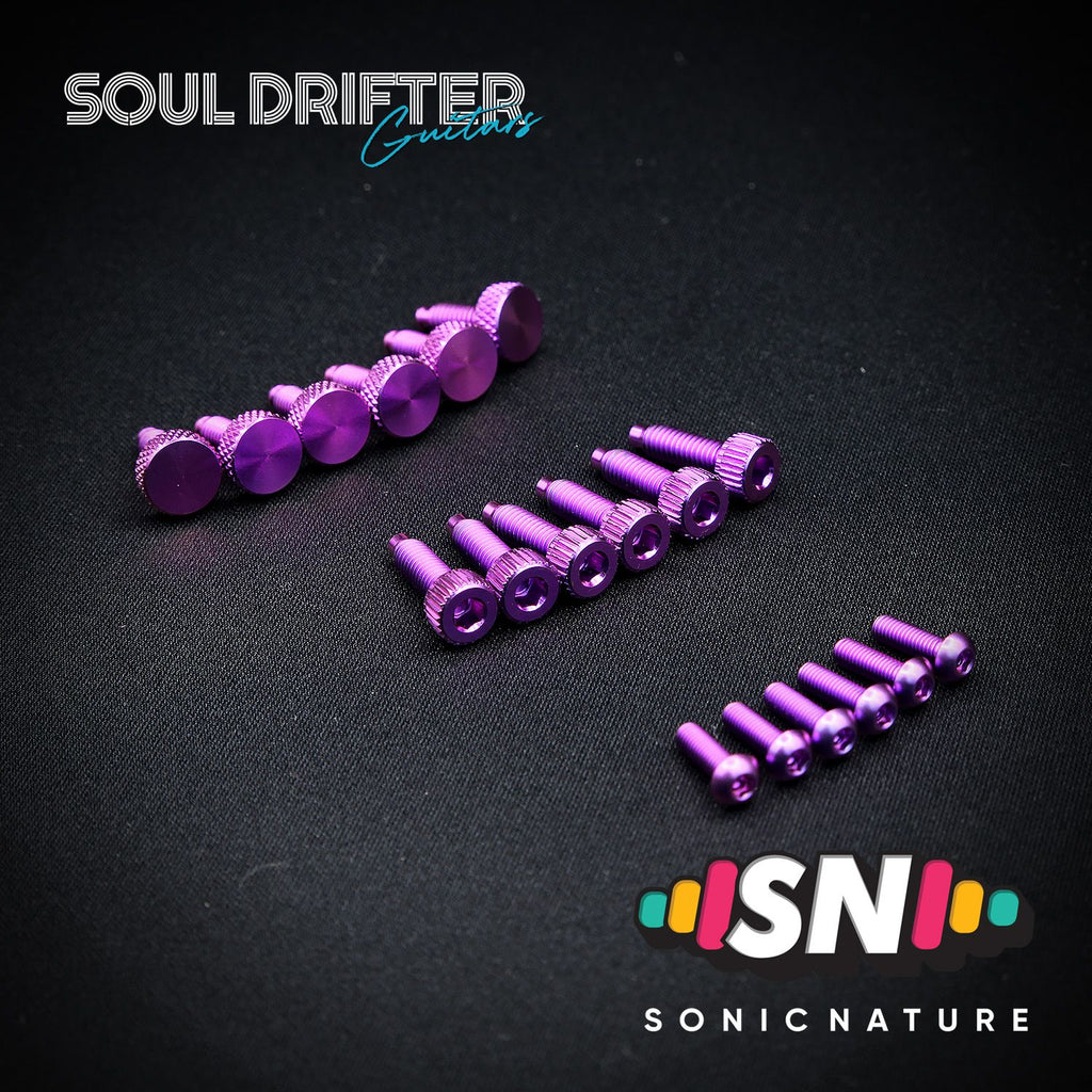 Sonic Nature GR5 Titanium Bridge Hardware Pack for Ibanez Edge Pro - Purple