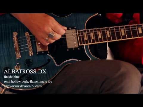 SeventySeven Guitars Albatross DX-20 Transparent Brown Flame Maple Top