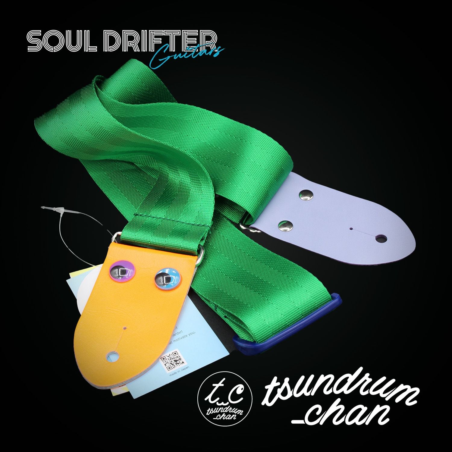 tsundrum_chan My Guitar Strap - Green/Yellow