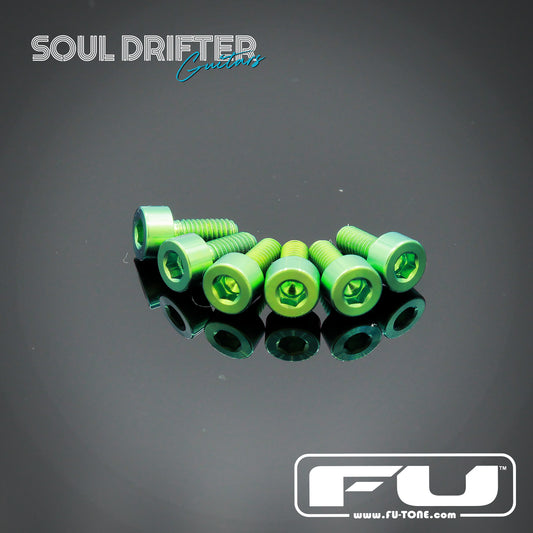 FU-Tone Titanium Saddle Mounting Screw Set (6) Green