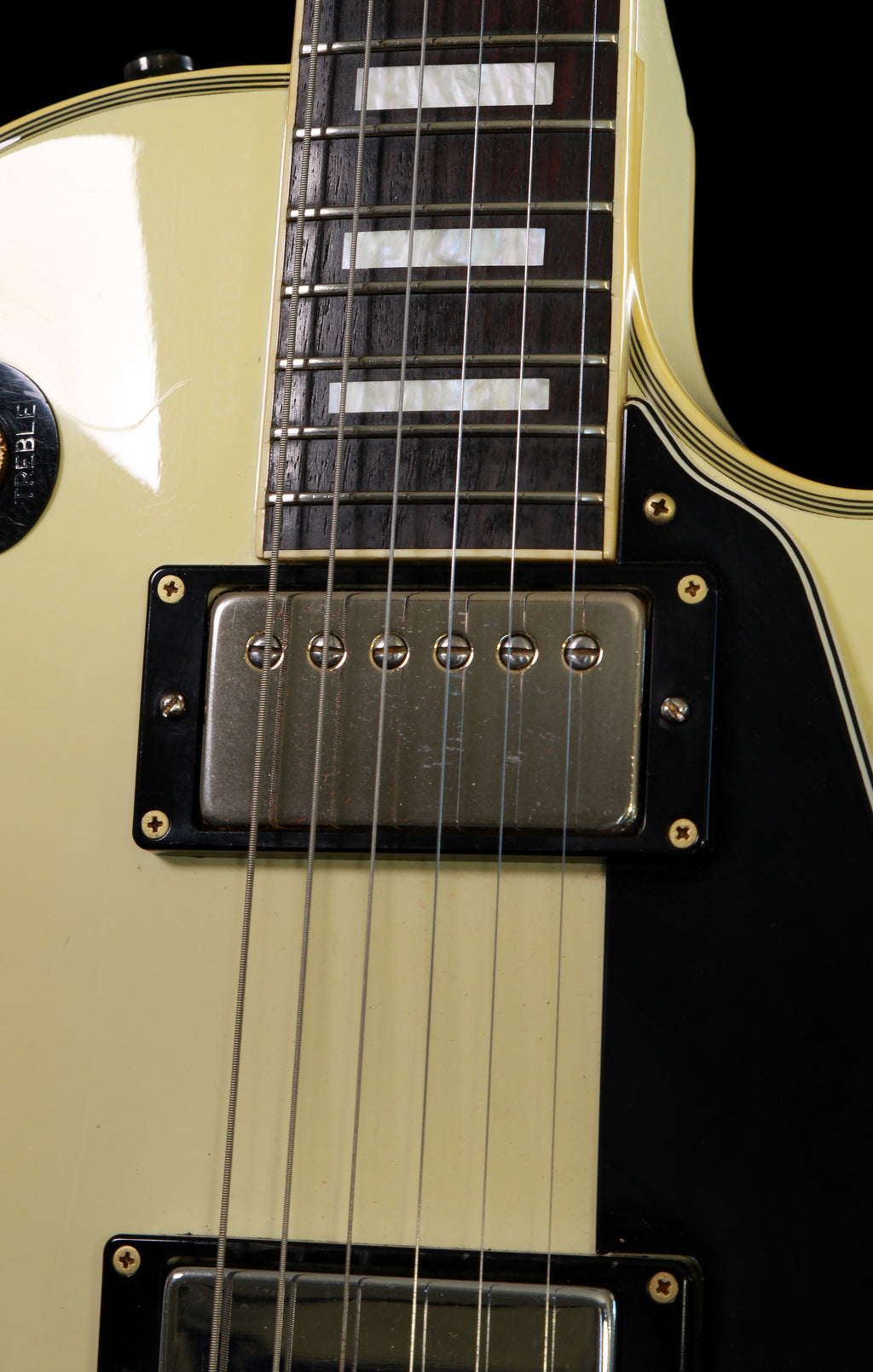 Burny RLC-60 Lawsuit Les Paul Custom MIIJ Antique White 1980s 