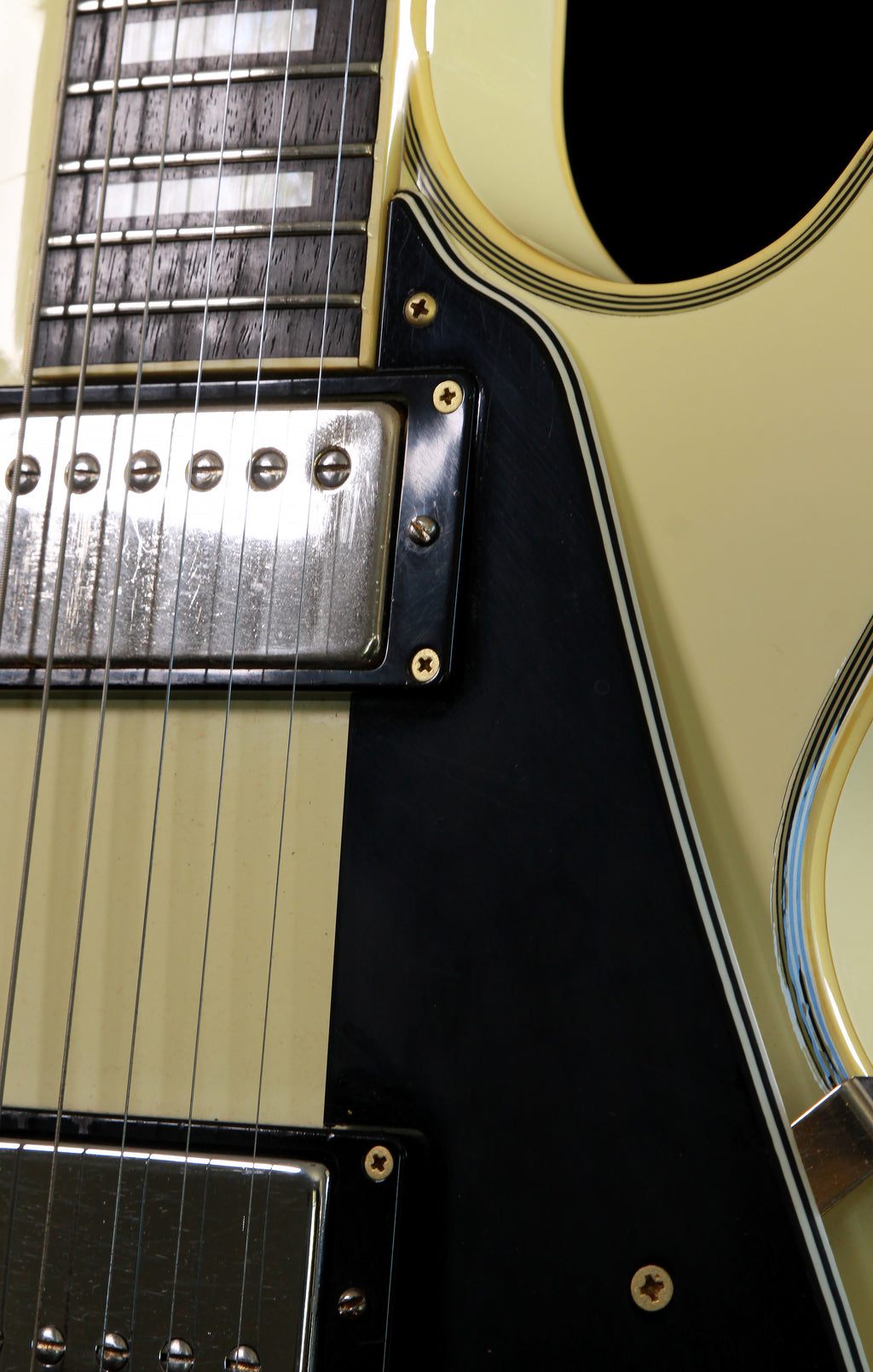 Burny RLC-60 Lawsuit Les Paul Custom MIIJ Antique White 1980s 