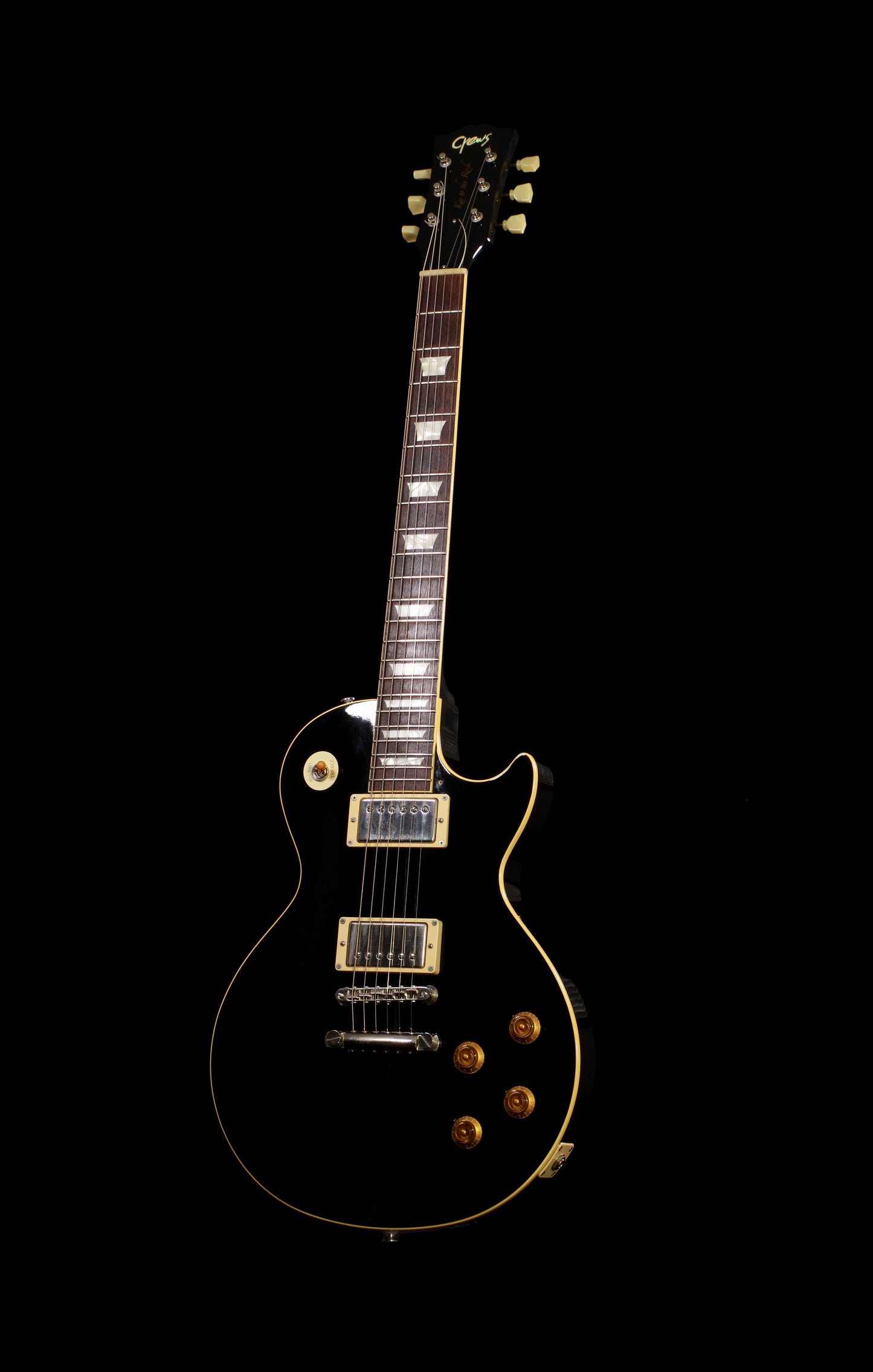 Crews Maniac Sound KTR-S Key To The Rock Standard Les Paul Ebony w/Gibson PAF Pickups