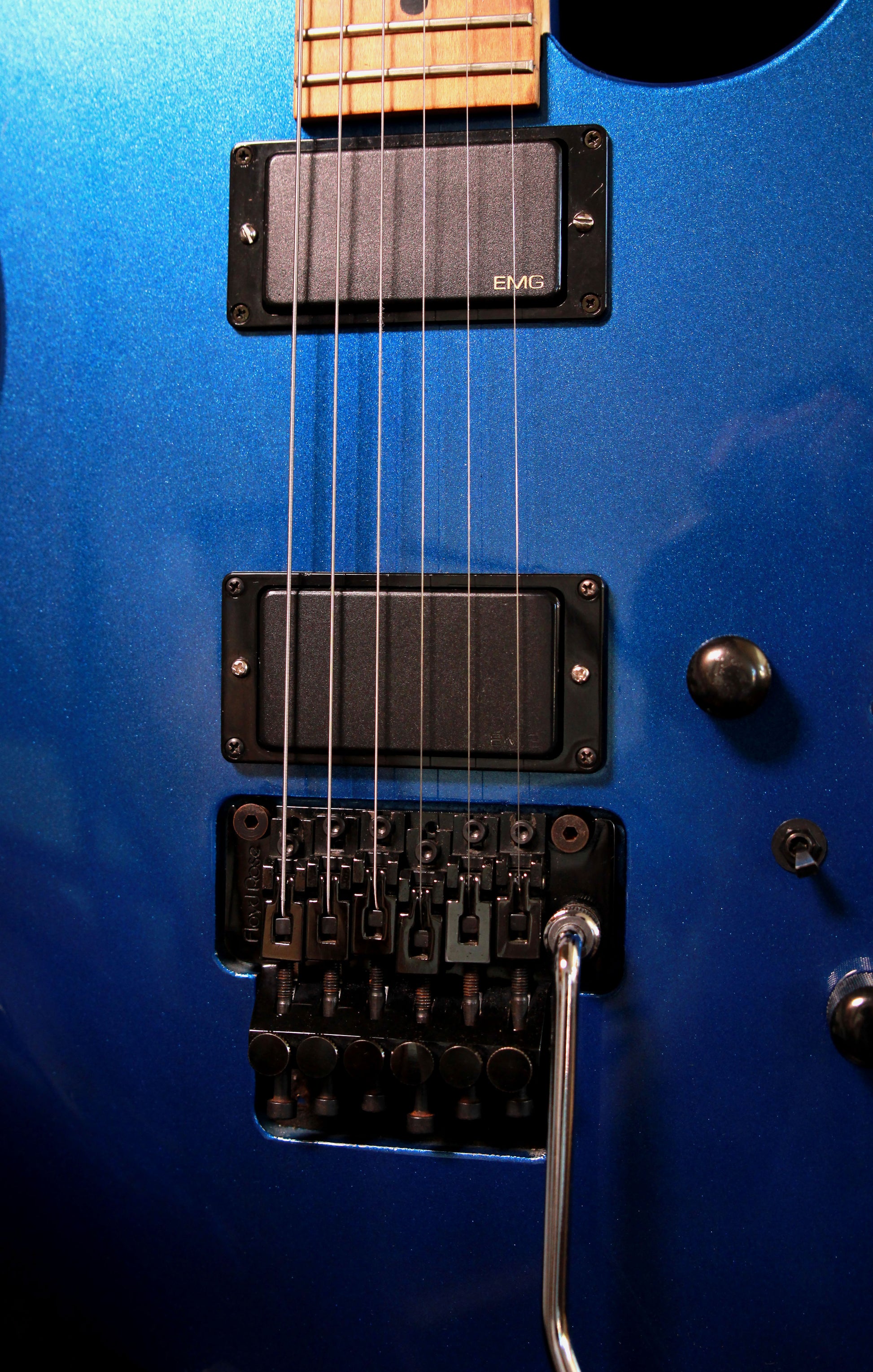 ESP / MIJ Charvel Dinky with EMGs / German Floyd Rose Candy Blue