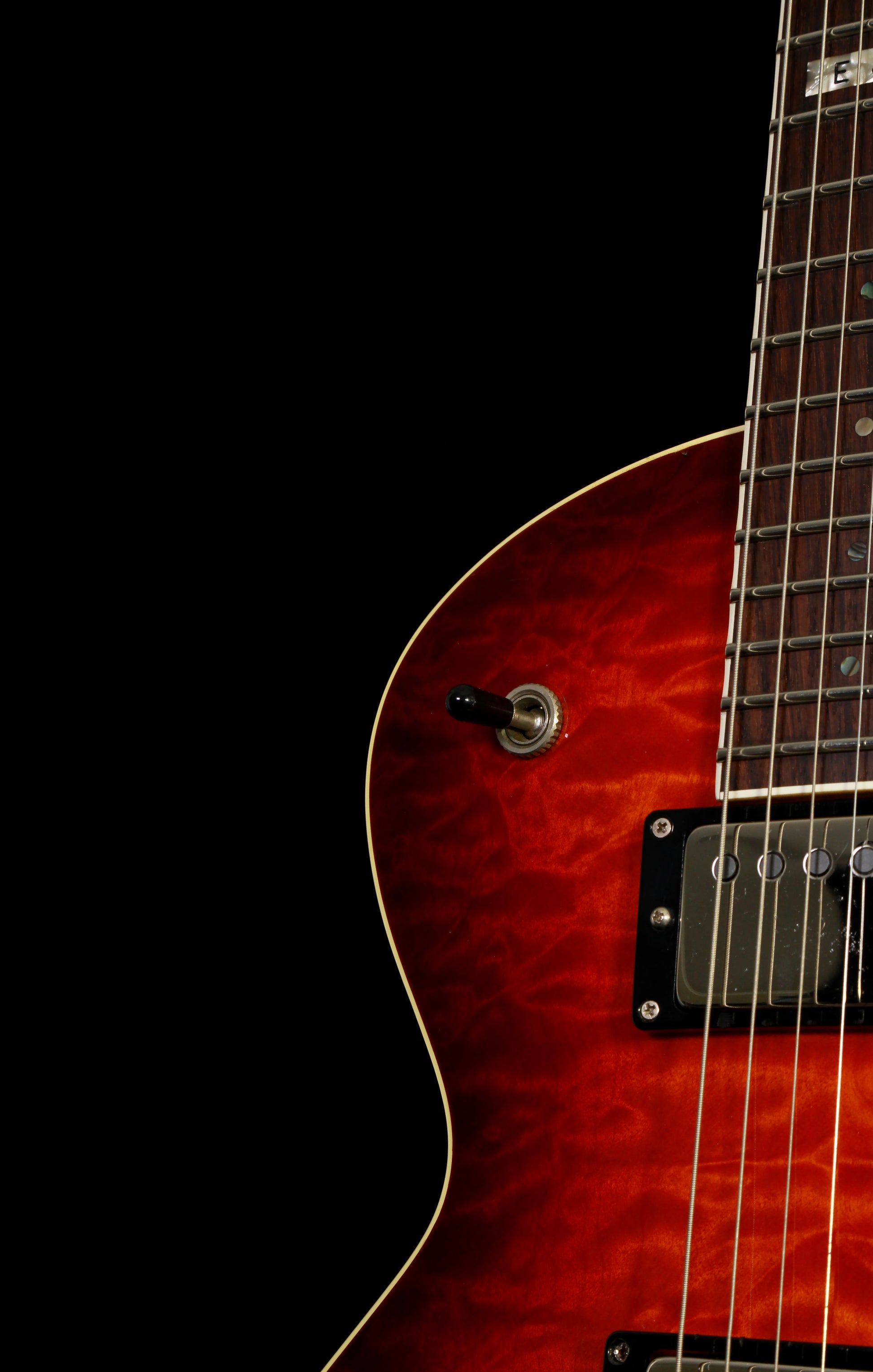 ESP Eclipse Dark See Thru Black Cherry Sunburst Flame Top