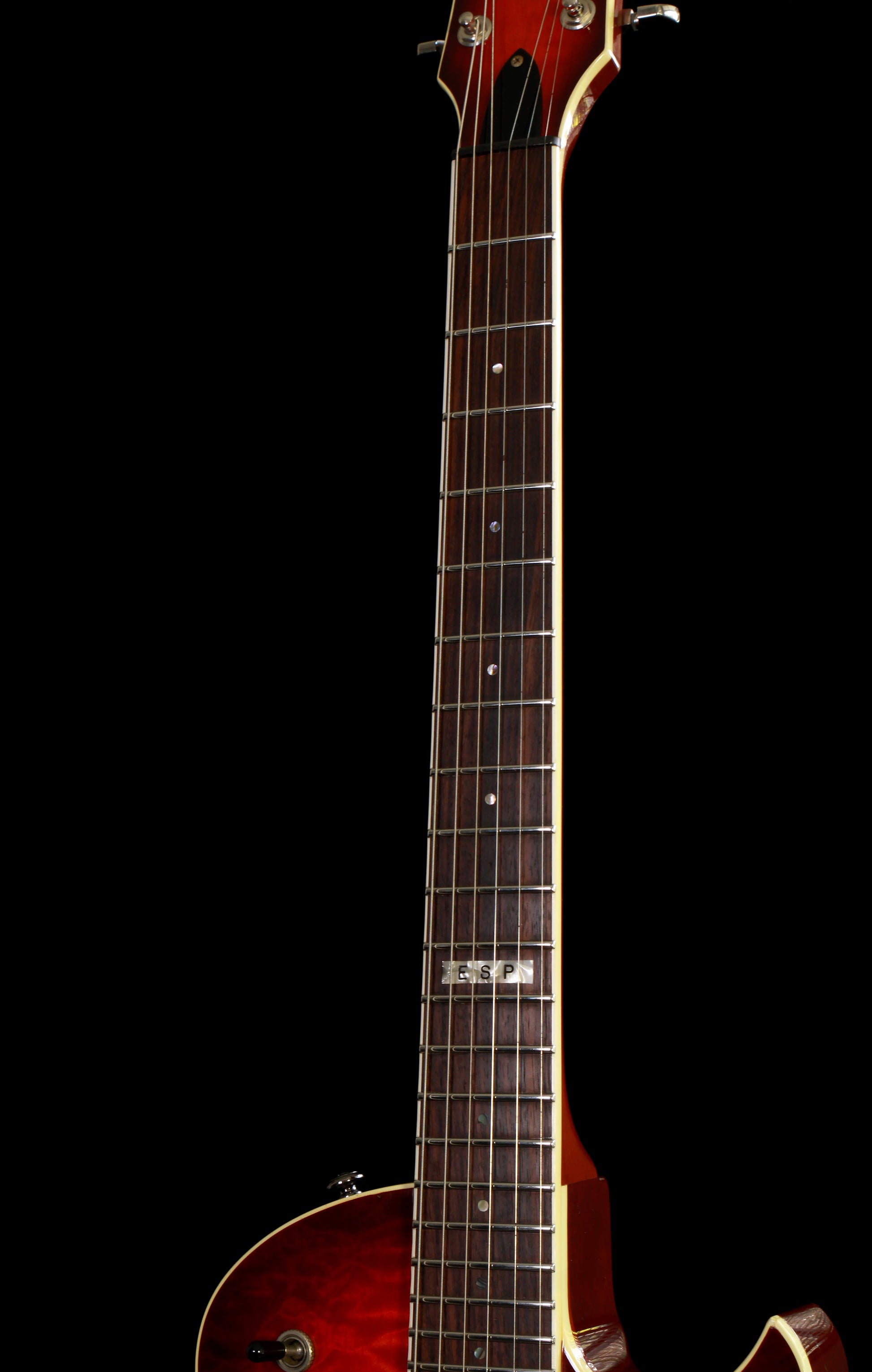 ESP Eclipse Dark See Thru Black Cherry Sunburst Flame Top