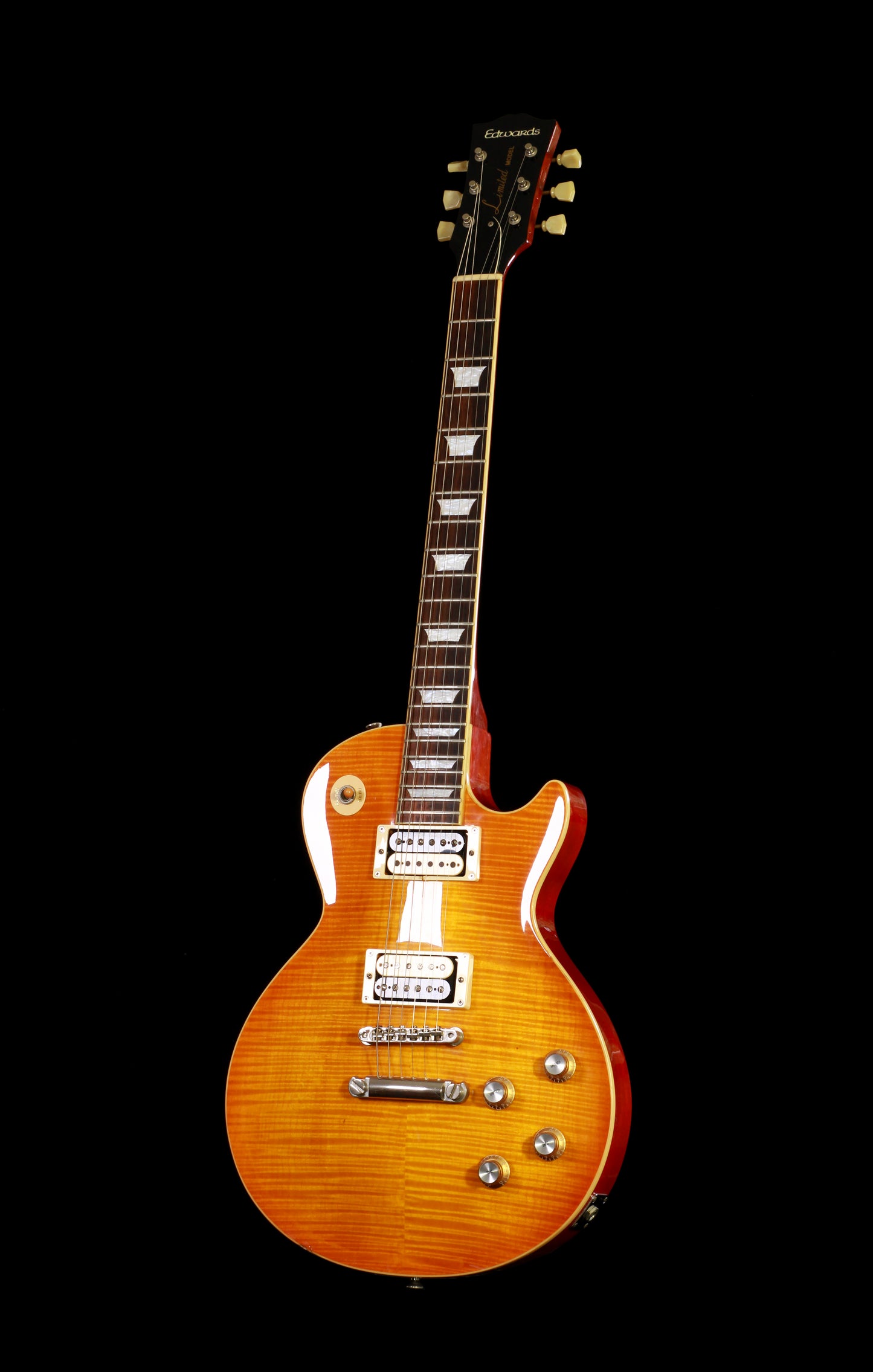 Edwards by ESP E-LPS Flame Vintage Honey Sunburst Flame Top