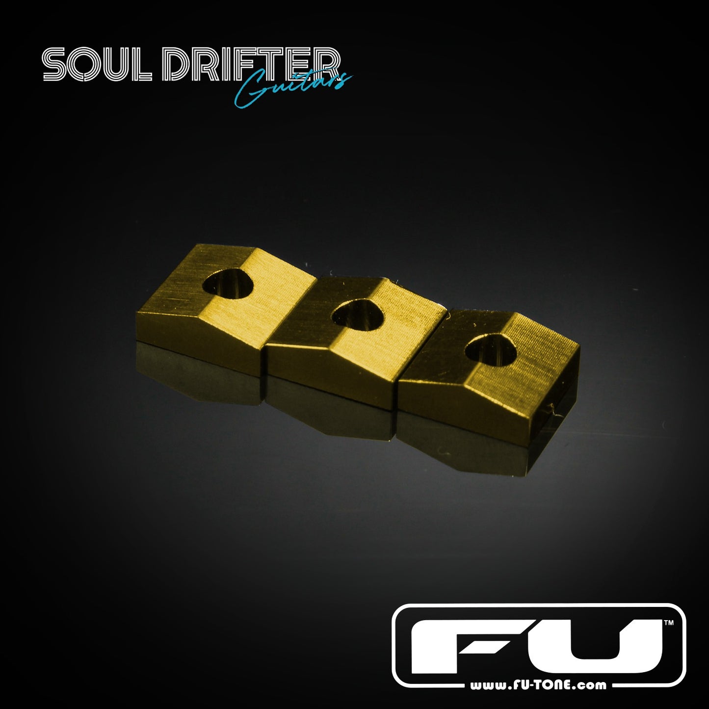 FU-Tone Titanium Lock Nut Blocks (Set of 3) - Gold