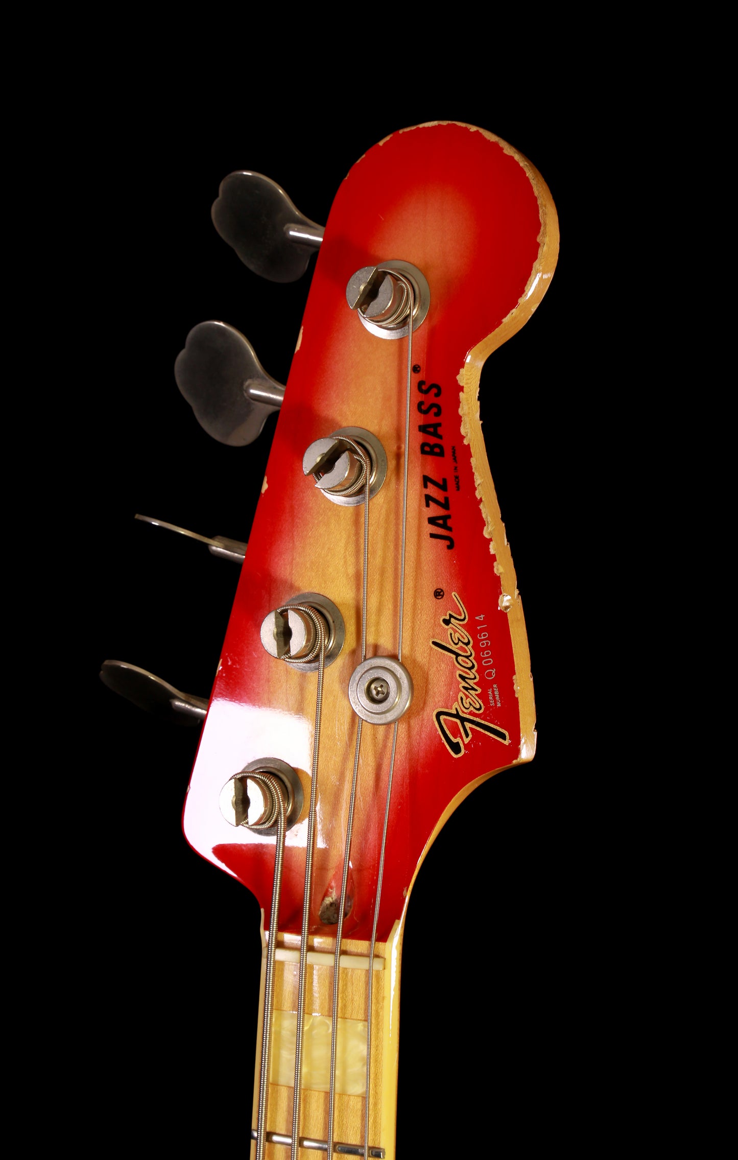Fender Japan Jazz Bass JB-75 Cherry Sunburst Rare Color w/ Matching Headstock