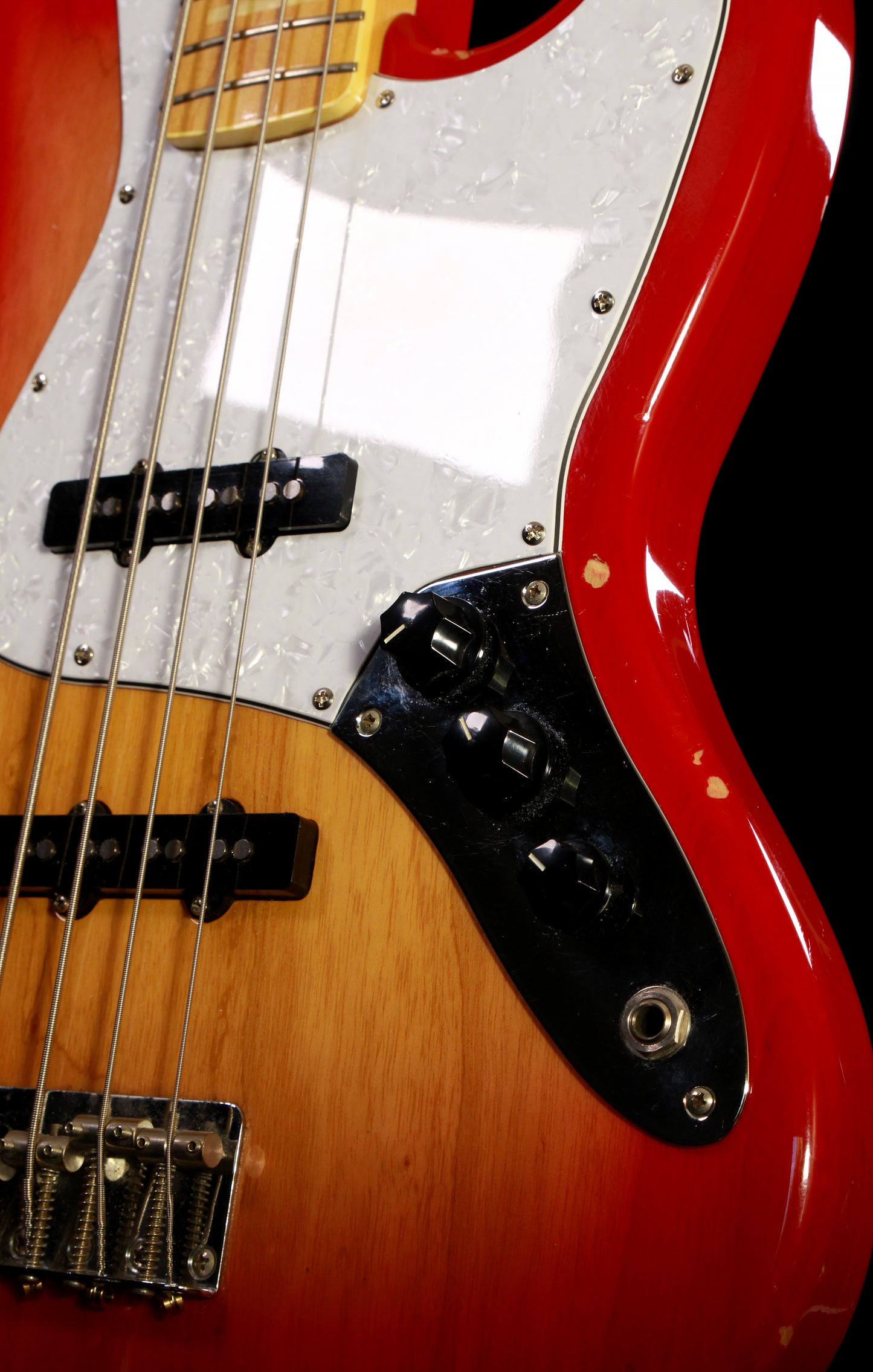 Fender Japan Jazz Bass JB-75 Cherry Sunburst Rare Color w/ Matching Headstock