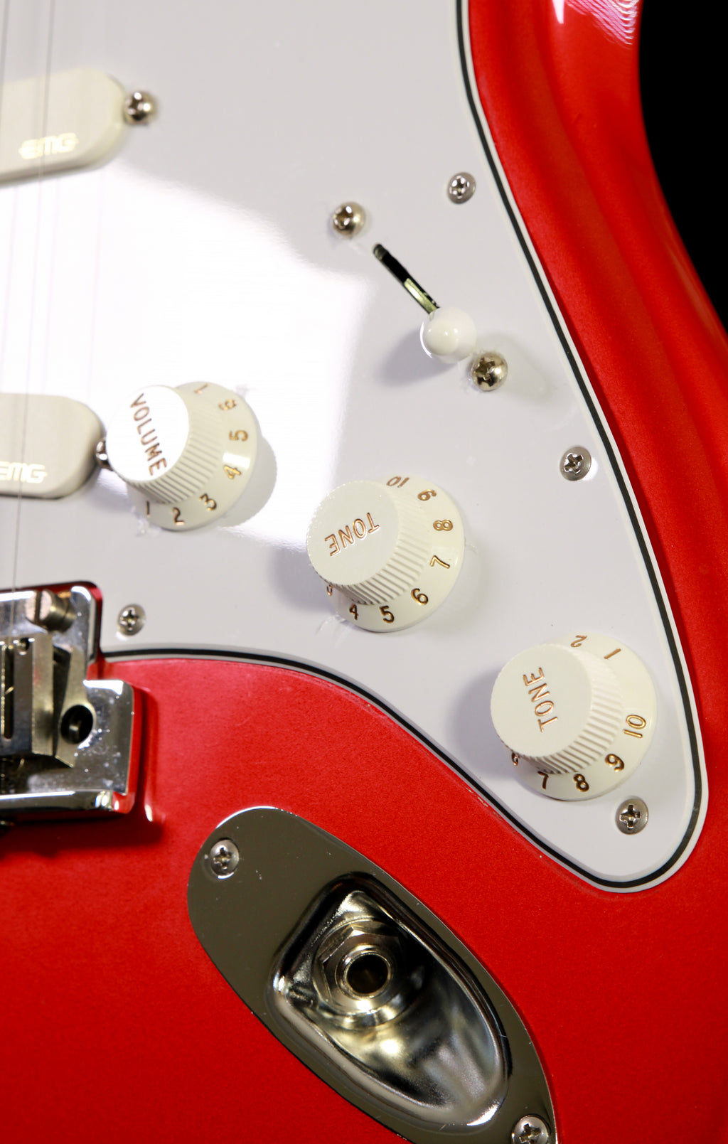 Fender USA Deluxe Stratocaster Candy Tangerine 2001 with EMG SA/SPC/EXG Upgrade
