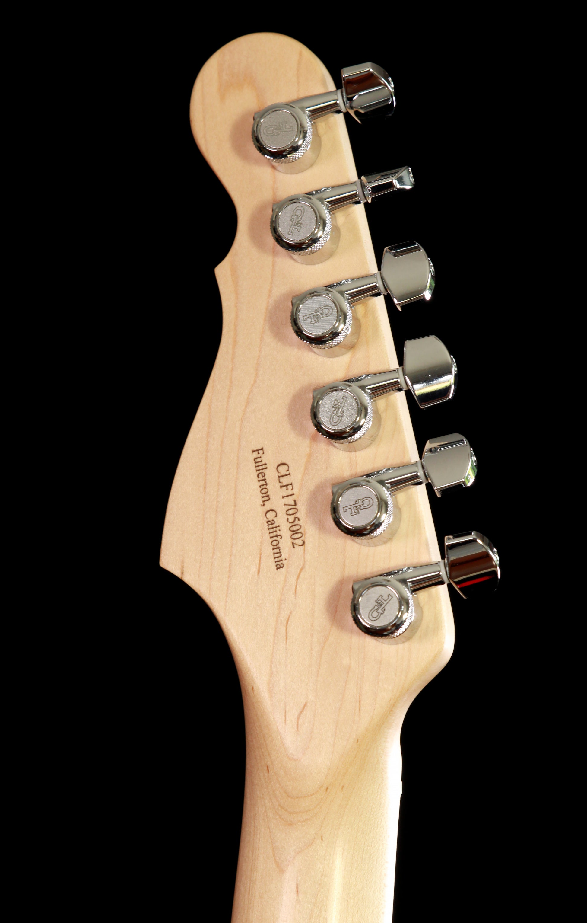 G&L USA Legacy Strat Custom Made HSS Flame Clear Red