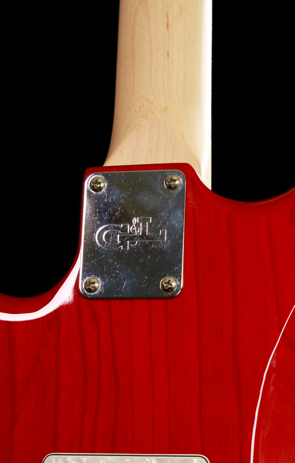 G&L USA Legacy Strat Custom Made HSS Flame Clear Red