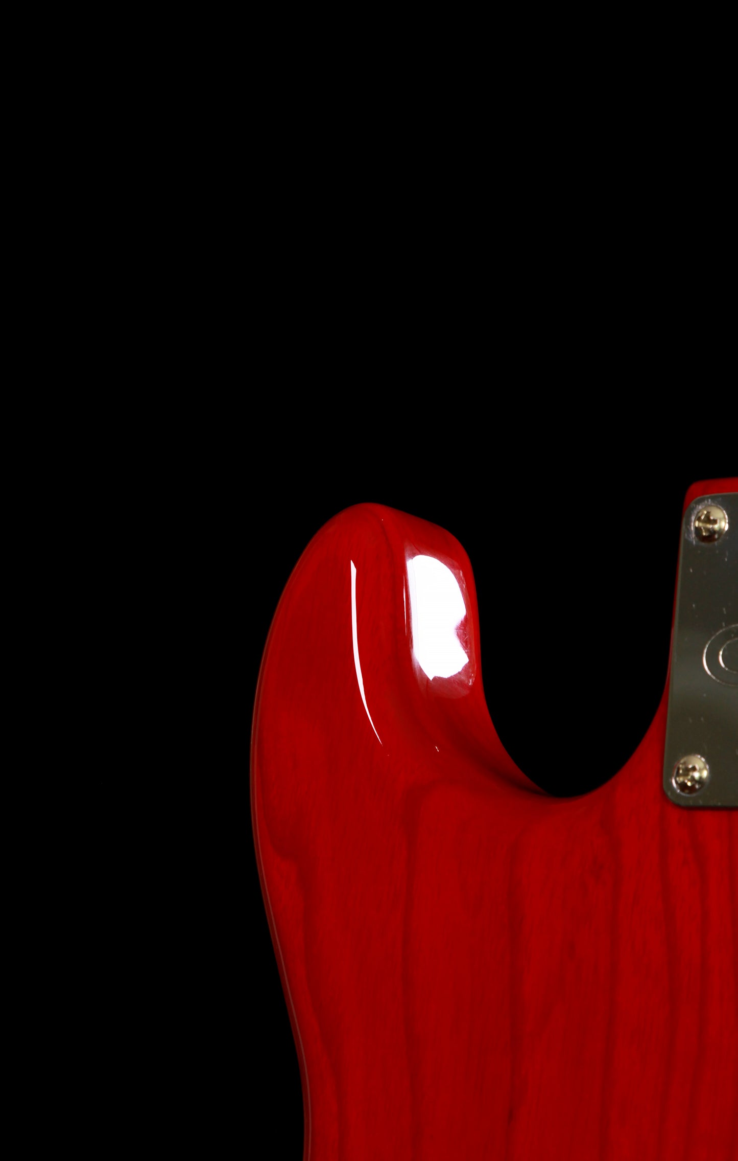 G&L USA Legacy Strat Custom Made HSS Flame Clear Red