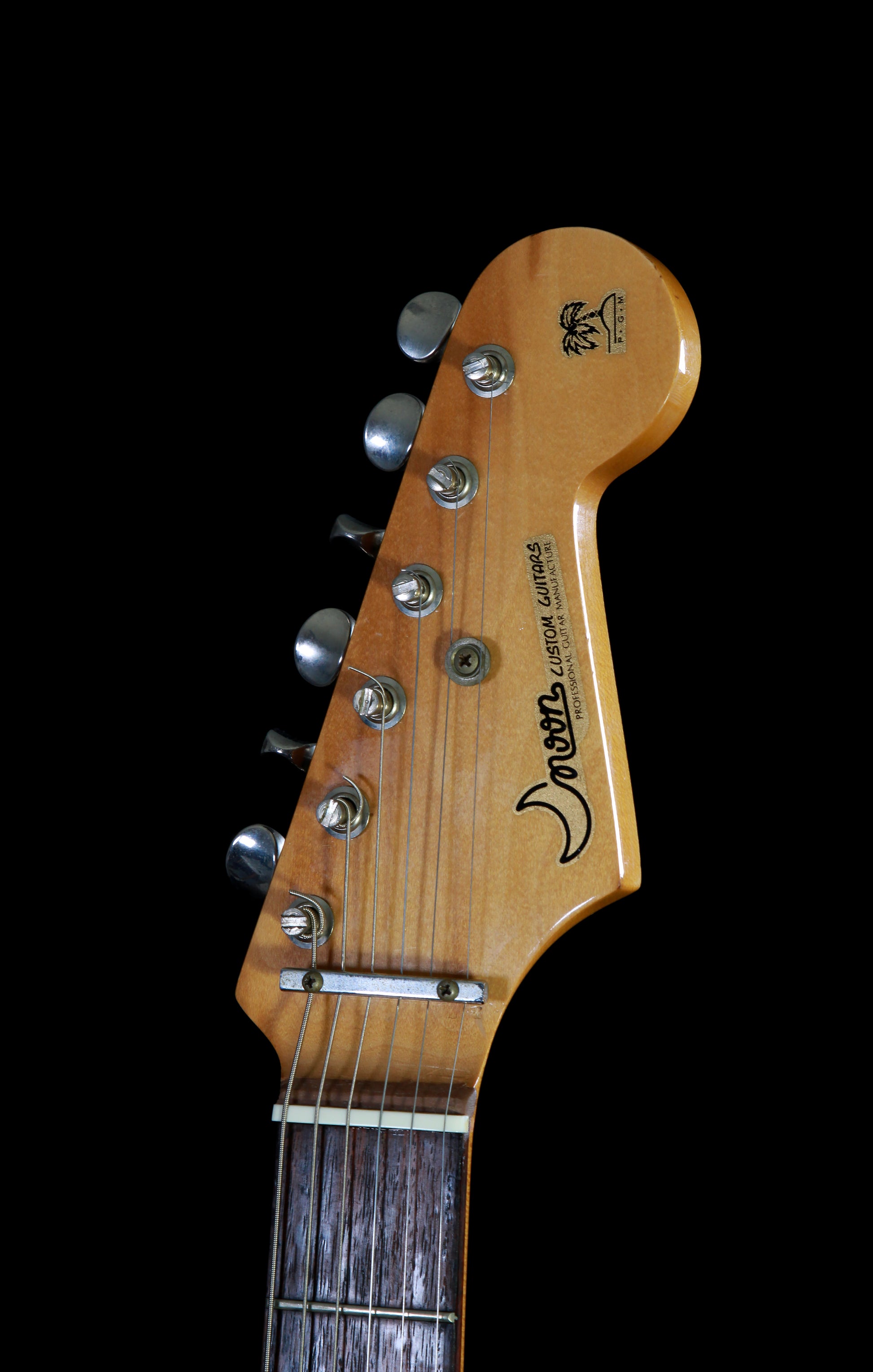 Moon Japan ST-CUSTOM Strat Olympic White (PGM, Van Zandt)