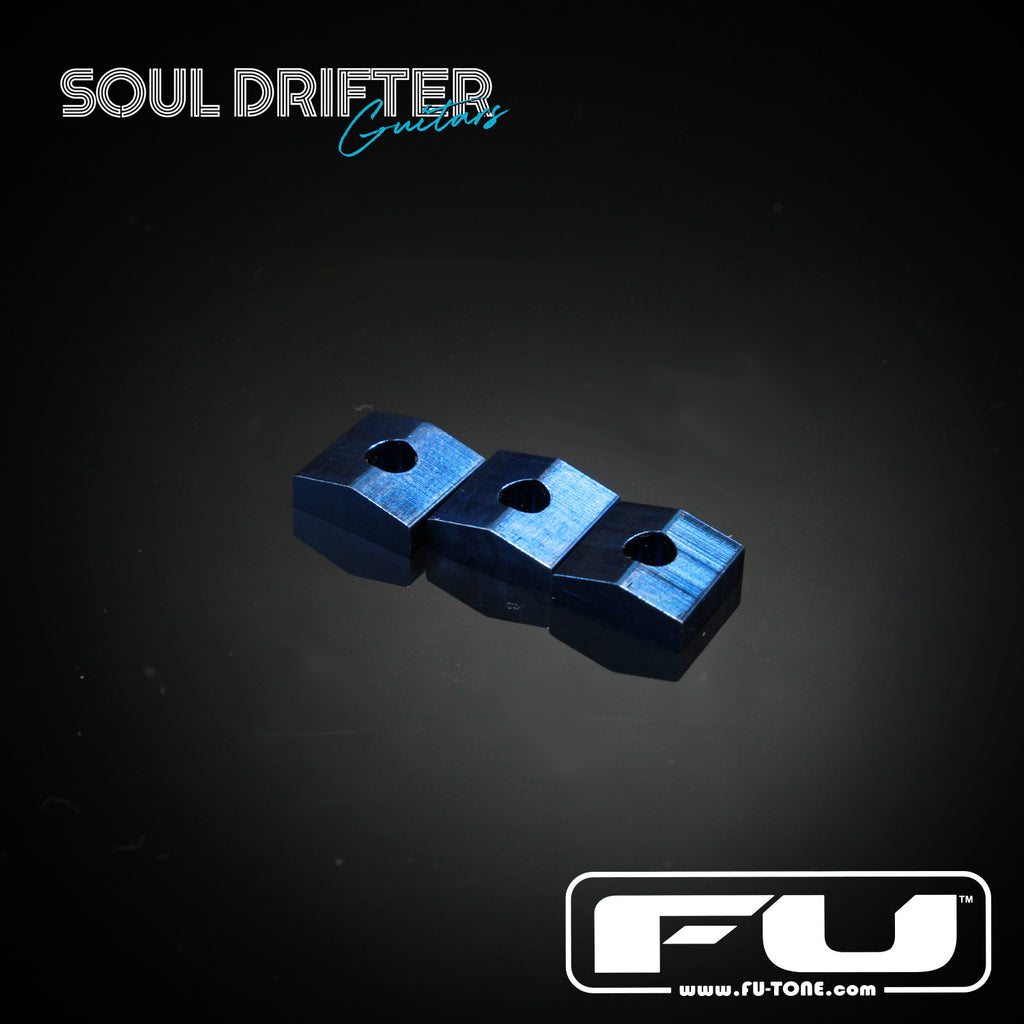 FU-Tone Titanium Lock Nut Blocks (Set of 3) - Blue