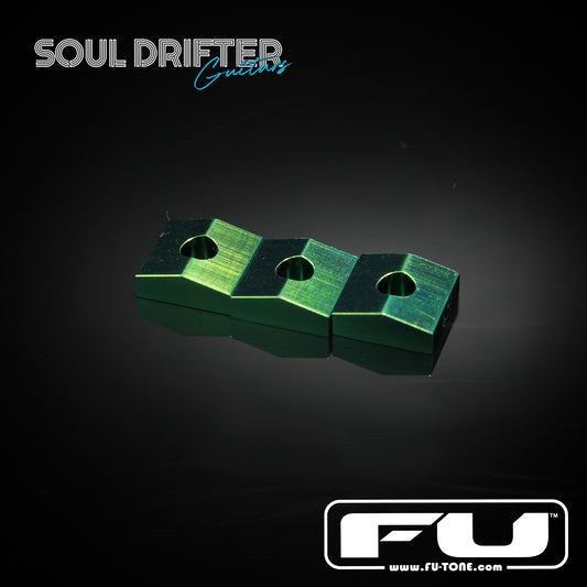 FU-Tone Titanium Lock Nut Blocks (Set of 3) - Green