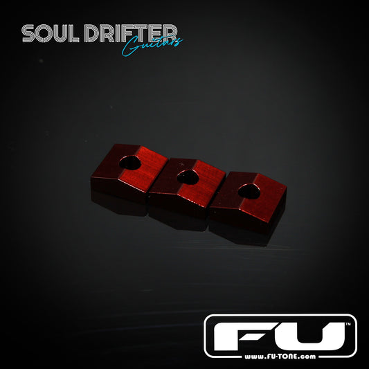 FU-Tone Titanium Lock Nut Blocks (Set of 3) - Red