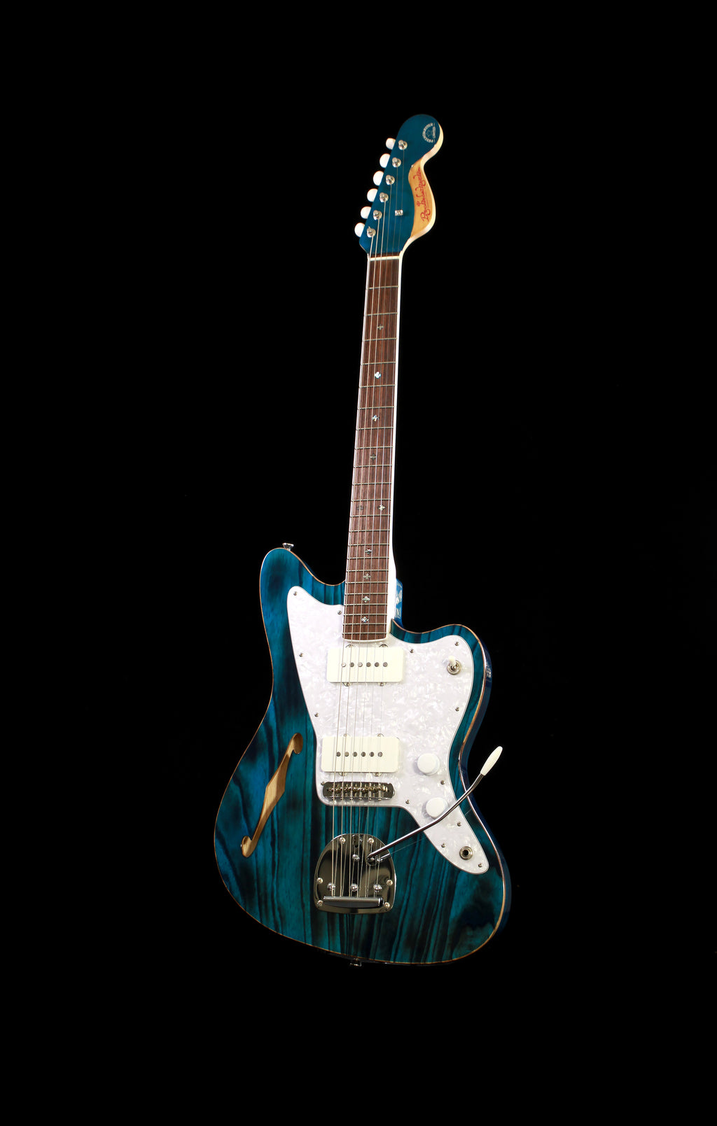 Psychederhythm Psychomaster Hollow Jazzmaster Transparent Blue
