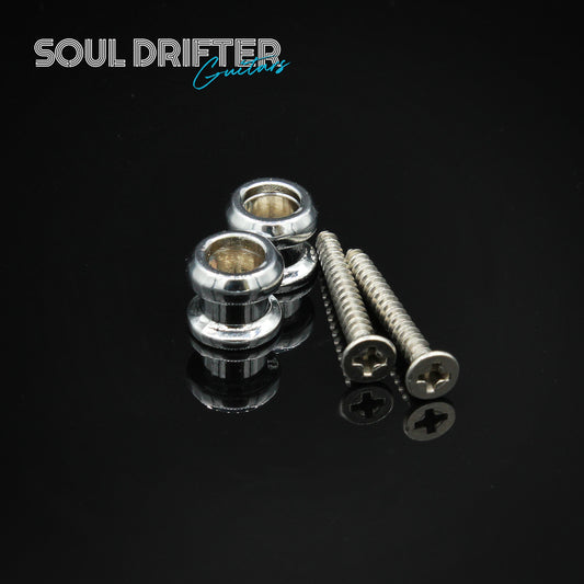 Allparts Schaller Style Strap Lock Buttons - Chrome