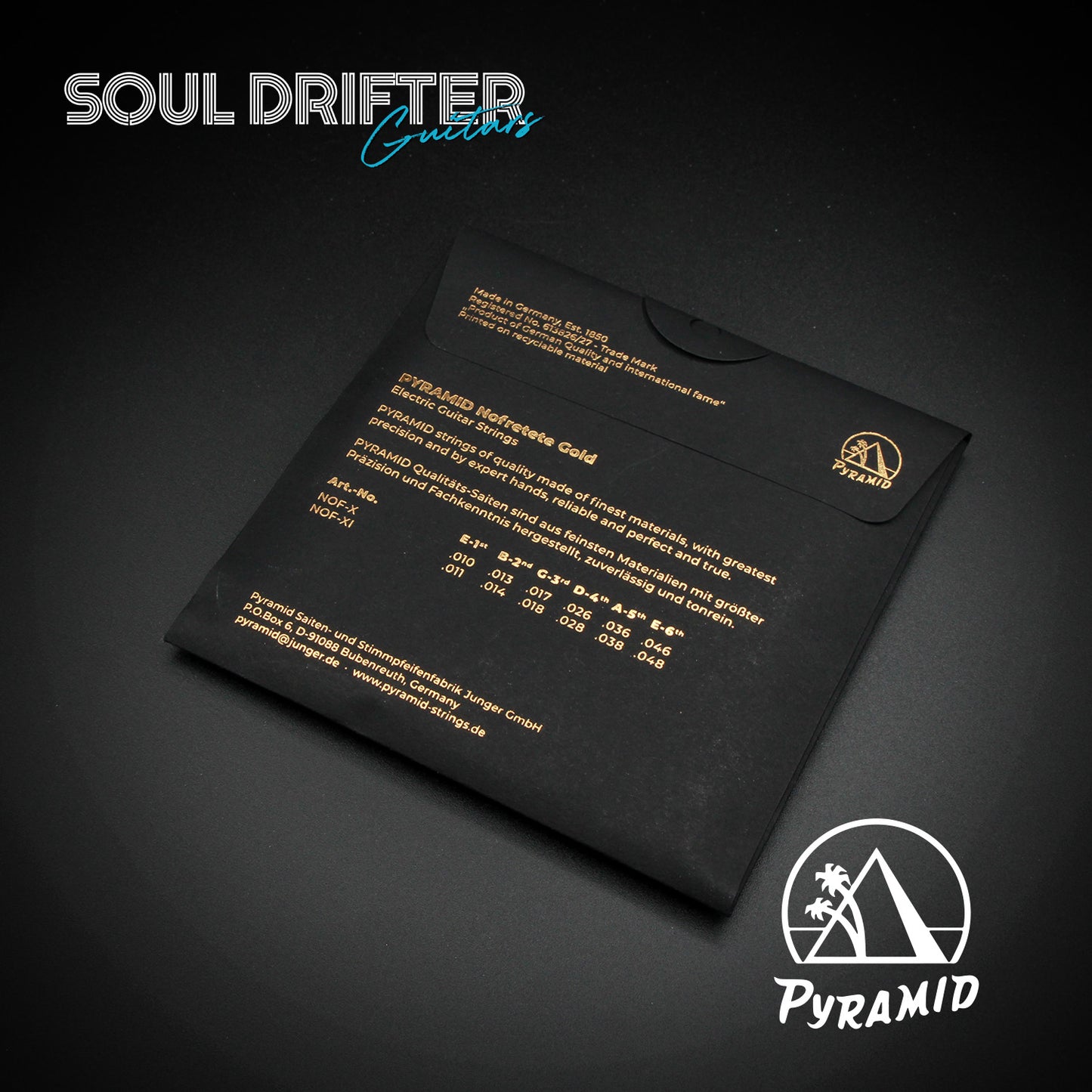 Pyramid Nofretete X Gold Electric Guitar Strings (.010-.046)