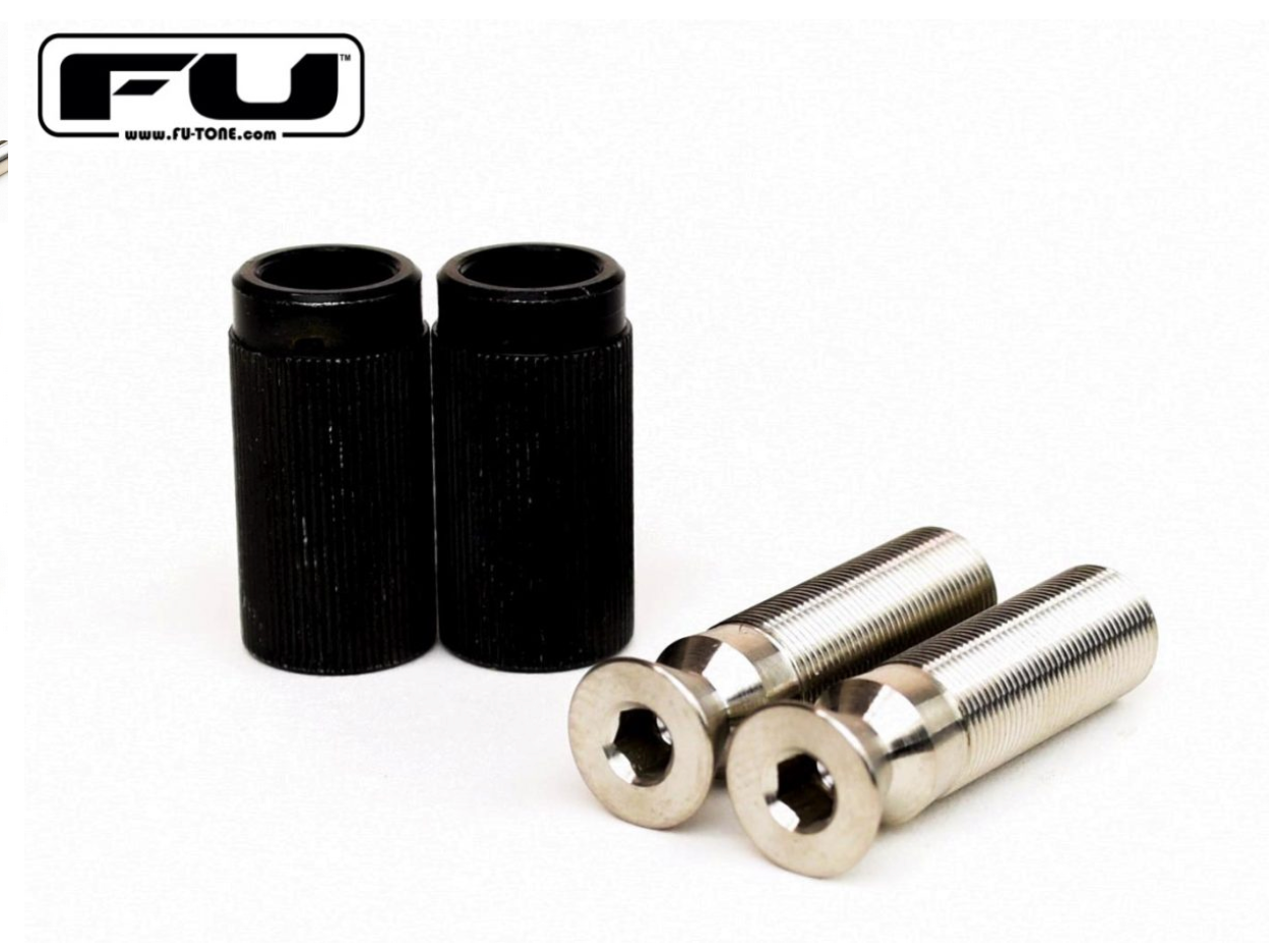 FU-Tone Titanium Bridge Posts - Silver/Chrome