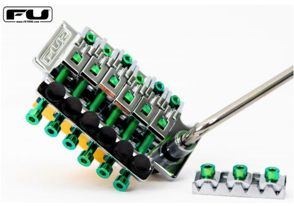 FU-Tone Titanium Saddle Mounting Screw Set (6) Green