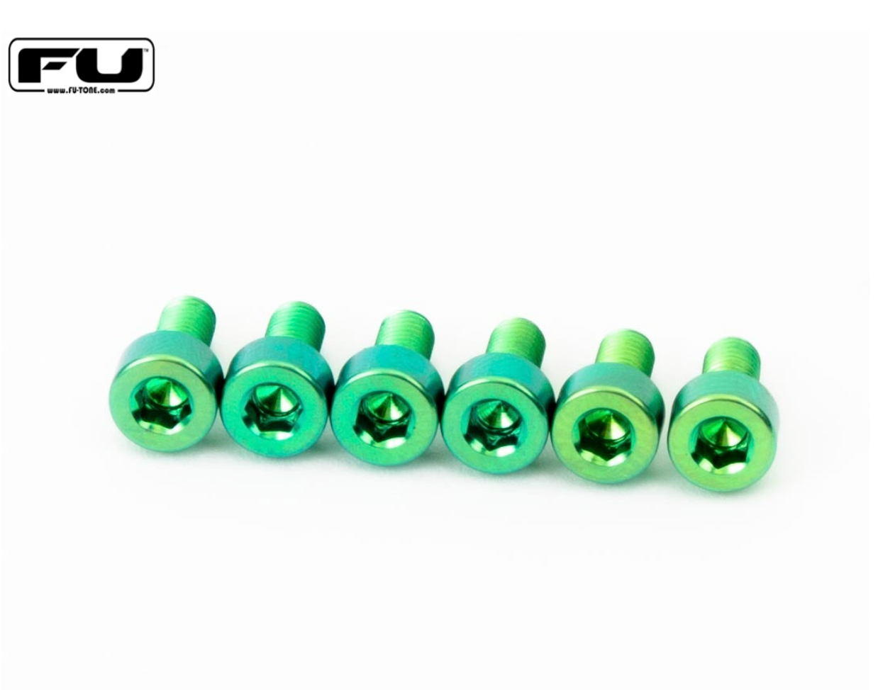 FU-Tone Titanium Saddle Mounting Screw Set (6) Green