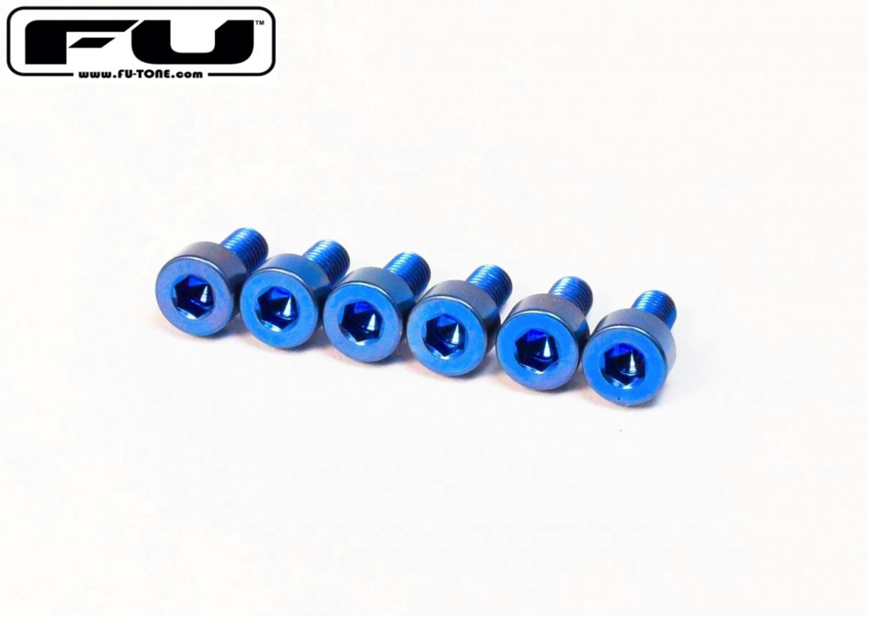 Products FU-Tone Titanium Saddle Mounting Screw Set (6) Blue