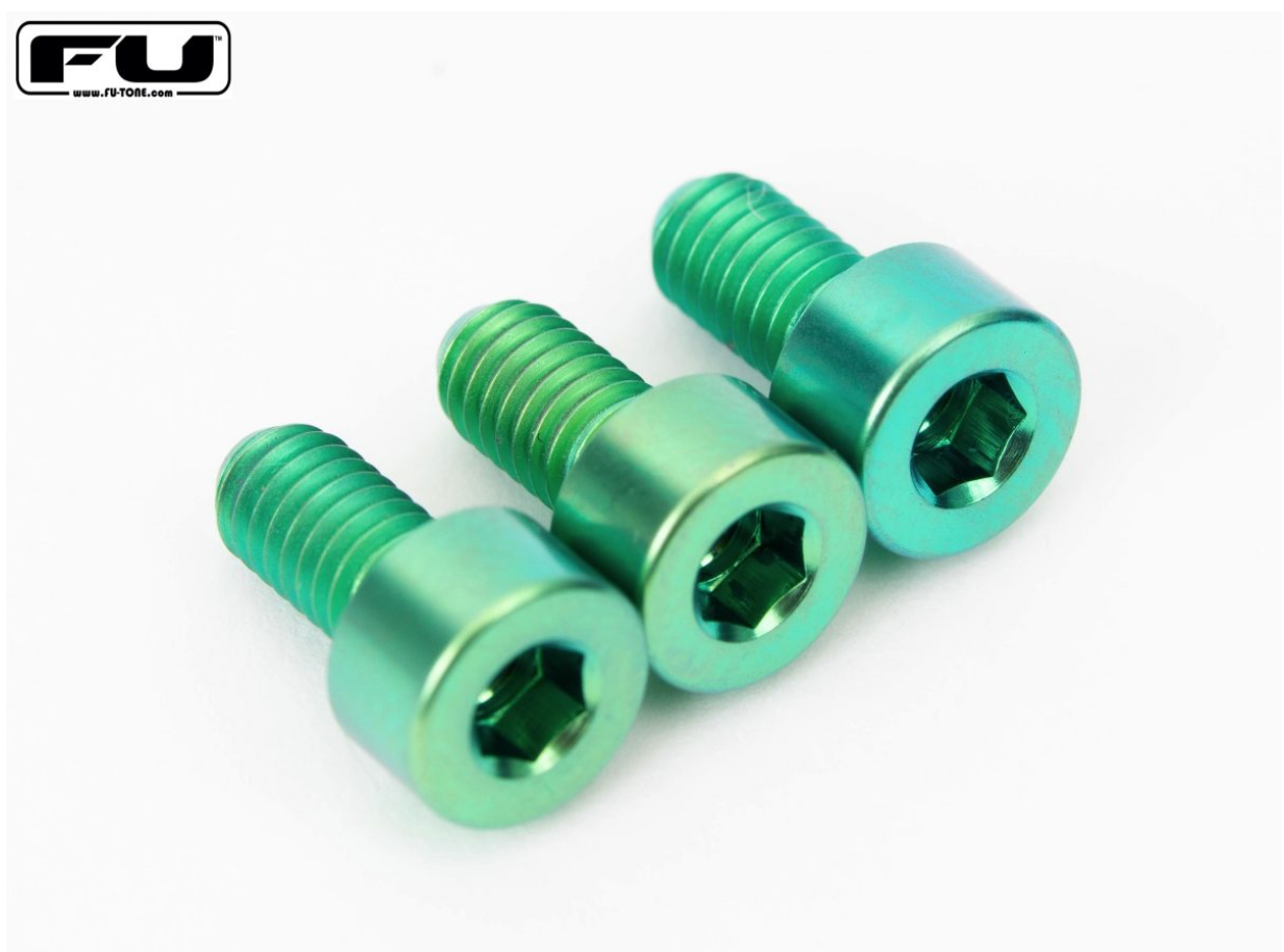 FU-Tone Titanium Nut Clamping Screw Set (3) - Green