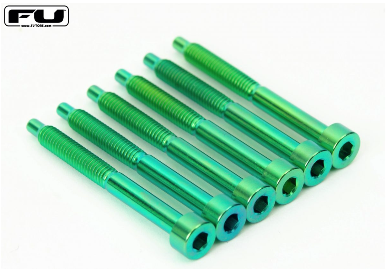 FU-Tone Titanium String Lock Screw Set (6) - Green