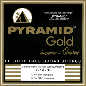 Pyramid Chrome-Nickel Flatwound Electric Bass Guitar Strings Medium (.040-.100)