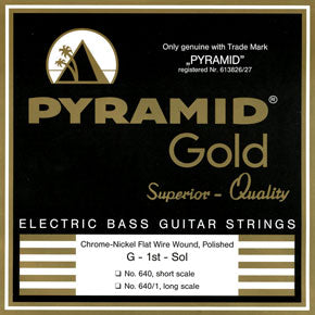 Pyramid Chrome-Nickel Flatwound Electric Bass Guitar Strings Medium (.040-.100)