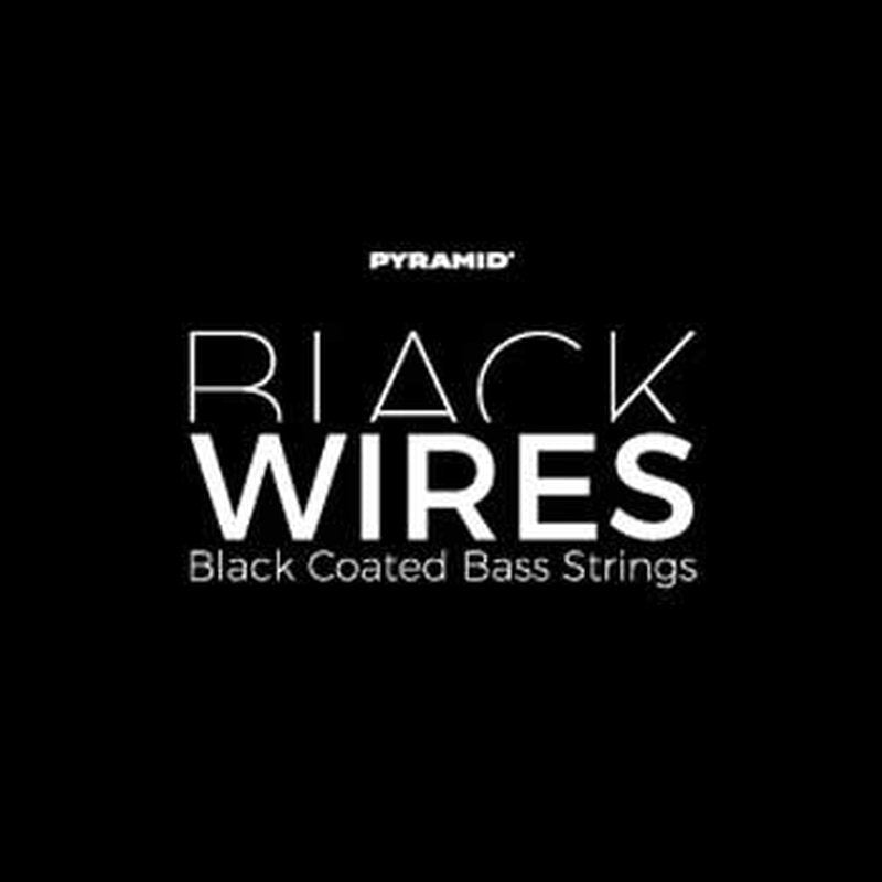 Pyramid Roundwound Black Wires Electric Bass Guitar Strings Medium (.040-.100)