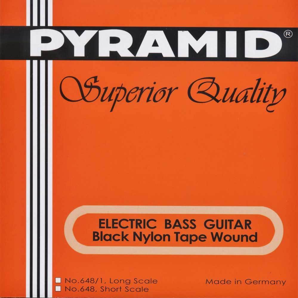 Pyramid Black Tape Nylon Wound Bass Strings (.055-.112)